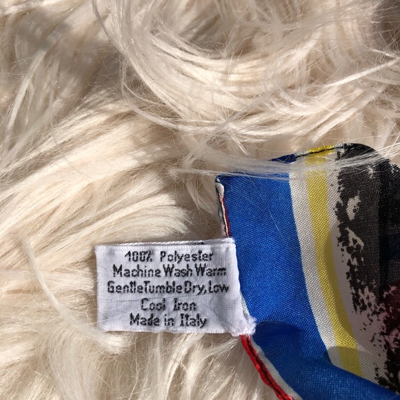 Vintage Red & Blue Striped Sarah Coventry Scarf - Picture 4 of 4